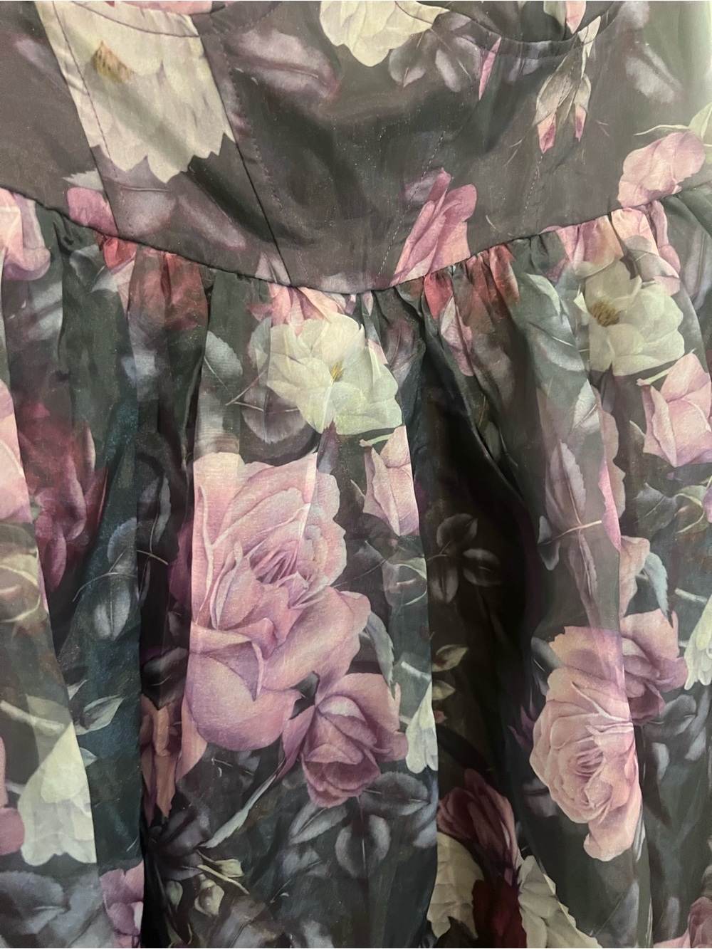 NWT LuLu’s 1X Purple Floral Strapless Bustier Maxi Gown Cottagecore Romance - Picture 6 of 10